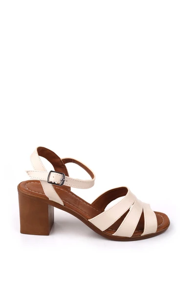 Papuç Sepeti 1721 Kadın 7 Cm Kare Topuklu Rahat Yazlık Ayakkabı - Resim 4