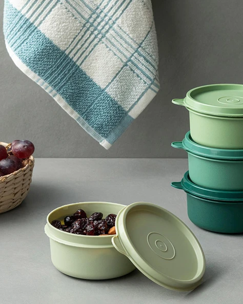 English Home Lock Me Mini 4'lü Saklama Kabı Yeşil ürün görseli 1