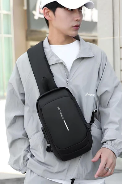 Papuç Sepeti 4926 Erkek Şifreli Şık Tasarım El , Body Bag & Sırt Çantası ürün görseli 1