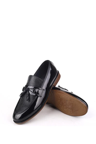 Papuç Sepeti 4704 Püsküllü Erkek Babet Ayakkabı - Resim 5