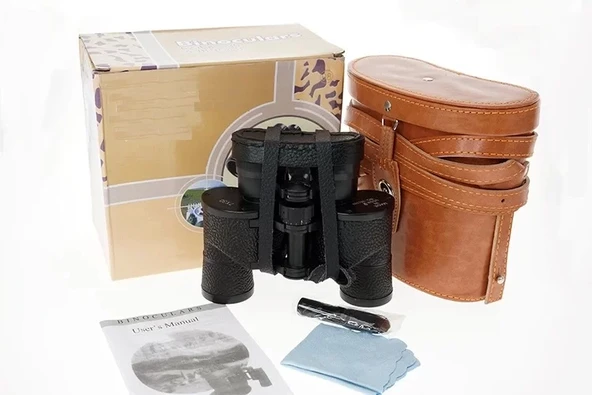 Baıgısh 7x30 Metal Kurulma,deri Kaplamalı,orjınal Deriçantalı  Rus Dürbün ürün görseli 1