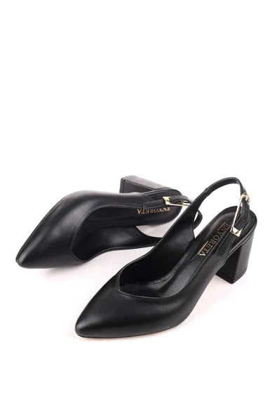 Papuç Sepeti 066 Kadın 7 cm Topuklu Ayakkabı - Resim 7