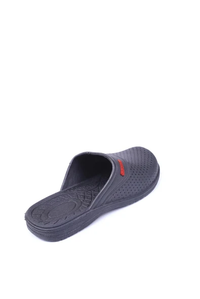 Gezer 9601 Erkek Siyah Önü Kapalı Kaymaz Eva Hastane Banyo Balkon Terliği - Resim 3