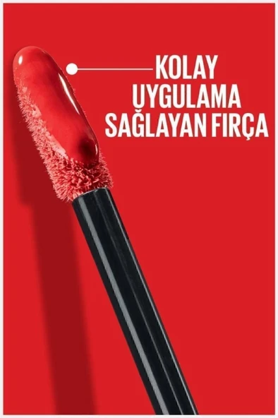 Maybelline New York Super Stay Vinyl Ink Uzun Süre Kalıcı Şeftali Tonlu Likit Parlak Ruj 15 Peachy - Resim 5