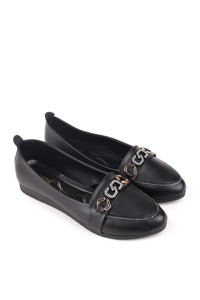 Papuç Sepeti 4717 Kadın Büyük Numara Rahat Taban Babet Ayakkabı ürün görseli 1