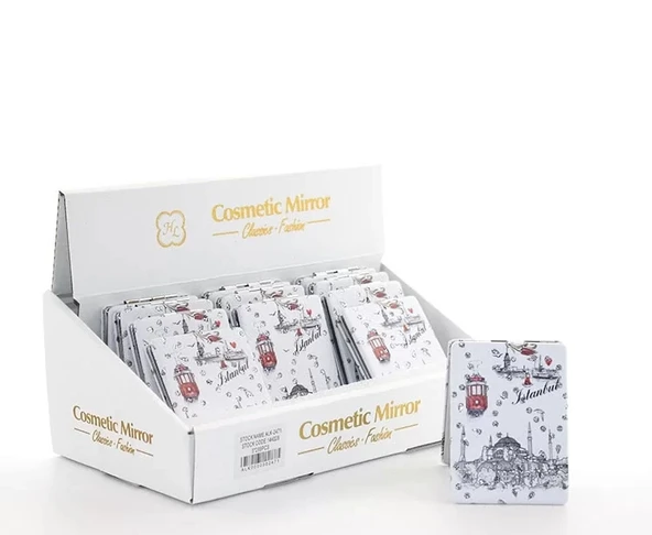 Taşlı İstanbul Tasarımı El Aynası İnce Alk2916 ürün görseli 1