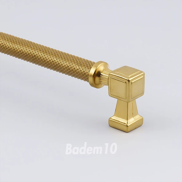 Talas 224 mm Tırtıklı Gold Altın Metal Kulp Kapak Kulpu Dayanıklı Mobilya Çekmece Dolap Kulpları - Resim 6