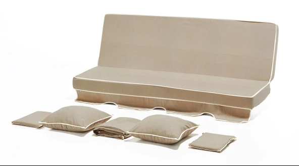 Salıncak Minder Kılıf Takımı 3 Kişilik (SÜNGERSİZ) - Panayır Krem ürün görseli 1