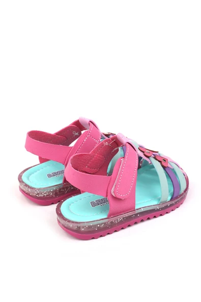 Papuç Sepeti Arzn 4833 Kız Bebek Ortopedik Rahat Taban Sandalet - Resim 5