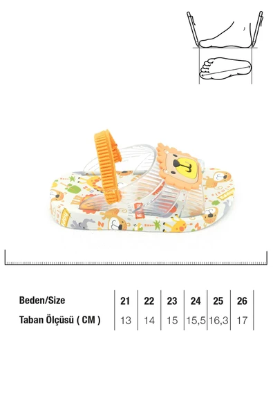 Gezer Erkek Bebe Islak Zemine Uygun Havuz Plaj Terlik-Sandalet - Resim 3