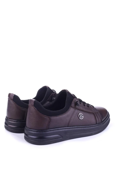 Papuç Sepeti 610 Hakiki Deri Streç Bağcıklı Günlük Erkek Ayakkabı - Resim 8