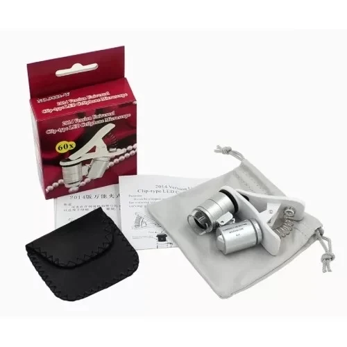 Evrensel Led Işıklı Mini Cep Mikroskobu, Tüm Kameralı Telefonlar Için No:9882w ürün görseli