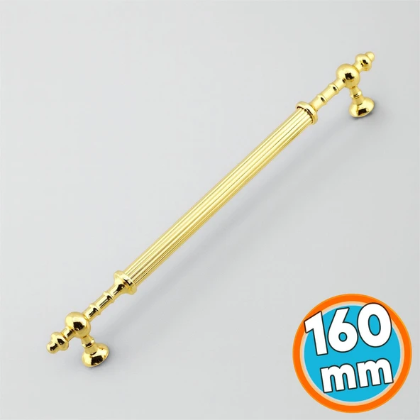 Mobilya Çekmece Mutfak Dolabı Dolap Kulpları Kulbu Kulpu Altın Gold Metal Kulp 160 mm- 16 cm ürün görseli