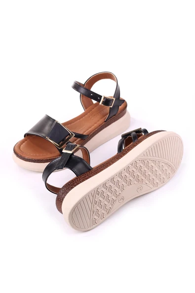 Papuç Sepeti FT-603 Rahat Taban Tokalı Günlük Kadın Sandalet - Resim 9