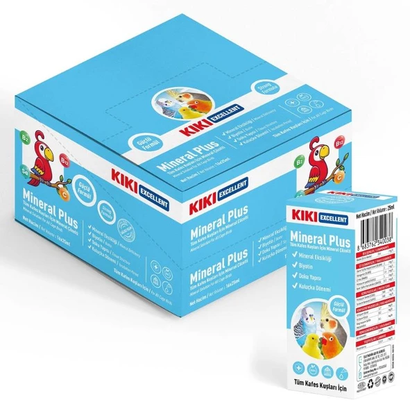 Kiki Excellent Kuş Mineral Plus 25 ml ürün görseli