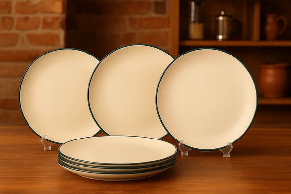 Sesamos 6 lı Pasta Seti- 21 Cm. Petrol Yeşili - Resim 2