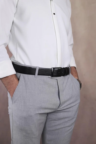 Papuç Sepeti 4399 Erkek Rugan Kumaş Kemeri ürün görseli