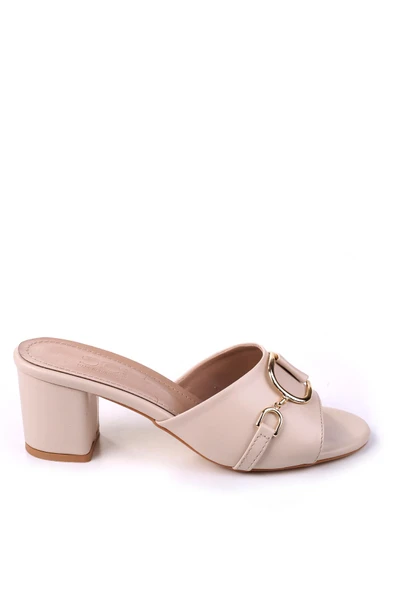 Papuç Sepeti LL107 Kadın 6,5 Cm Kare Topuk Günlük Terlik - Resim 6