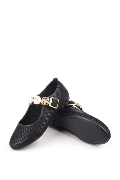 Papuç Sepeti 4709 Rahat Taban Broş Detaylı Kadın Babet Ayakkabı - Resim 11