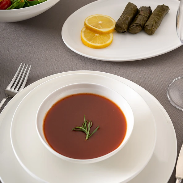 Emsan Alya Beyaz 53 Parça 12 Kişilik Yemek Takımı - Resim 8