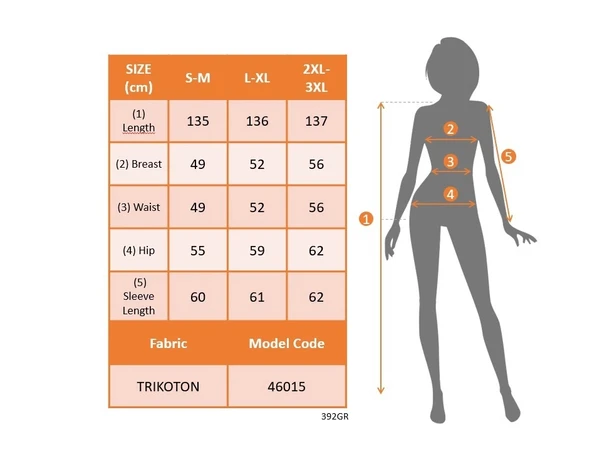MDB Kadın Uzun Kollu Eteği Fırfırlı Beli Kuşaklı Trikoton Tam Boy Gömlek Elbise - Resim 5
