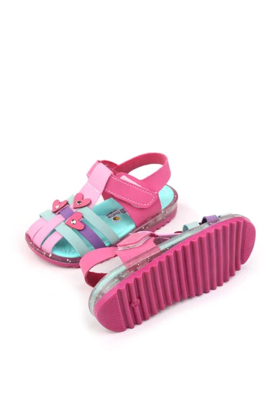 Papuç Sepeti Arzn 4833 Kız Bebek Ortopedik Rahat Taban Sandalet - Resim 6
