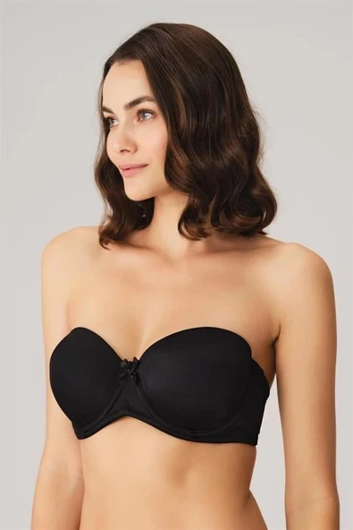 Amora Secret Balenli Desteksiz Dolgusuz Askısız Straplez Yumuşak Süngerli Günlük Klasik T-Shirt Sütyeni ürün görseli