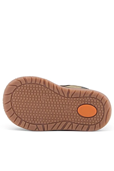 Rakerplus Hakiki Deri Haki Yeşil Cırtlı Çocuk Spor Bot - Resim 8