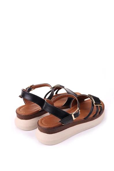 Papuç Sepeti FT-603 Rahat Taban Tokalı Günlük Kadın Sandalet - Resim 7