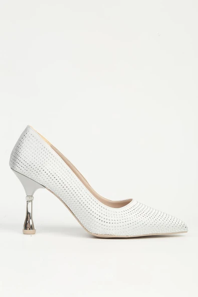 Pierre Cardin PC - 55010 Kadın 9 Cm Topuklu Taşlı Abiye Ayakkabı - Resim 4