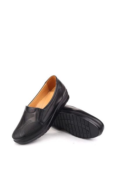 Papuç Sepeti 4566 Kadın Ortopedik Kauçuk Taban Deri Ayakkabı - Resim 5