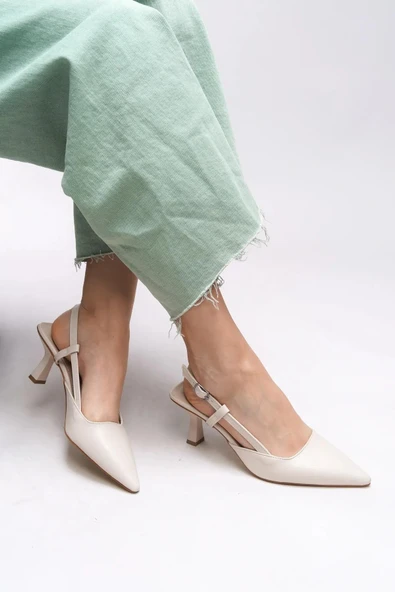 Papuç Sepeti NB-100 Kadın 7 Cm Topuklu Ayakkabı - Resim 4