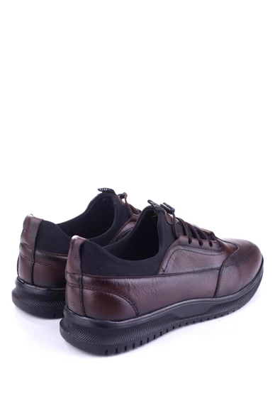 Papuç Sepeti 525 Hakiki Deri Streç Bağcıklı Günlük Erkek Ayakkabı - Resim 8