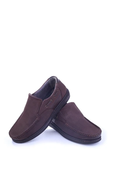 Papuç Sepeti Erkek Hakiki Nubuk Deri Kauçuk Taban Günlük Ayakkabı - Resim 5