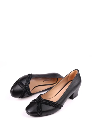 Gold Step 8619 Kadın Taş Detaylı  5 Cm Topuklu Günlük Ayakkabı - Resim 3