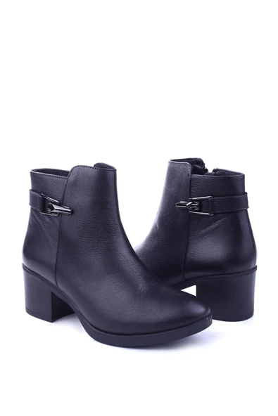 Castle Black 92157-1 Termo Taban 5,5 cm Topuk Hakiki Deri Günlük Kadın Bot - Resim 3