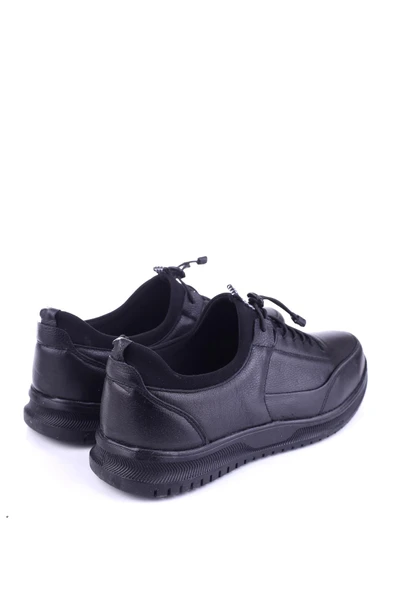 Papuç Sepeti 515 Hakiki Deri Streç Bağcıklı Günlük Erkek Ayakkabı - Resim 4