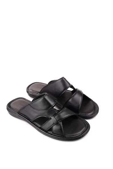 Castle Black 8521 Erkek Ortopedik Taban Hakiki Deri Terlik ürün görseli 1