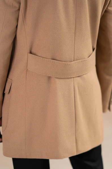 Paul Martin İtalyan Yaka Yünlü Kruvaze Kaşe Kaban - 12