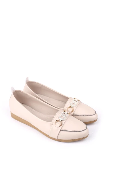 Papuç Sepeti 4717 Kadın Büyük Numara Rahat Taban Babet Ayakkabı - Resim 2