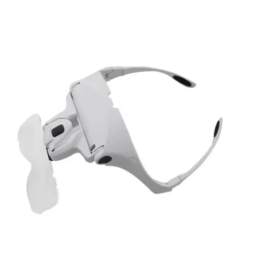 5 Lens 1.0x3.5x, 2led Işıklı  Ile Ayarlanabilir Gözlük Büyüteç9892b2 - Resim 5