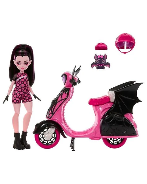 Monster High Vamptastic Scooter Draculaura JDR61 - Resim 4