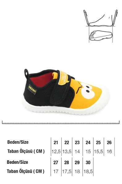 Gezer Kışlık Cırtlı Erkek Çocuk Günlük Okul Kreş Panduf Ayakkabı - 9