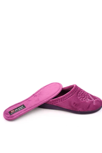 Gezer 14520 Cırtlı Çıkarılabilir Taban Günlük Kadın Ev-Halı Terliği - Resim 4