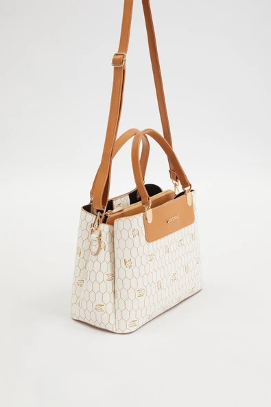 Levidor Krem Kadın El ve Omuz Çantası 930216 - Resim 3