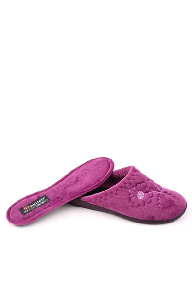 Gezer 14519 Cırtlı Çıkarılabilir Taban Günlük Kadın Ev-Halı Terliği - Resim 4