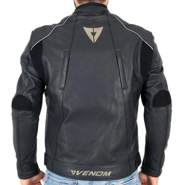 VENOM D2 RACING DERİ MONT SİYAH - Resim 4