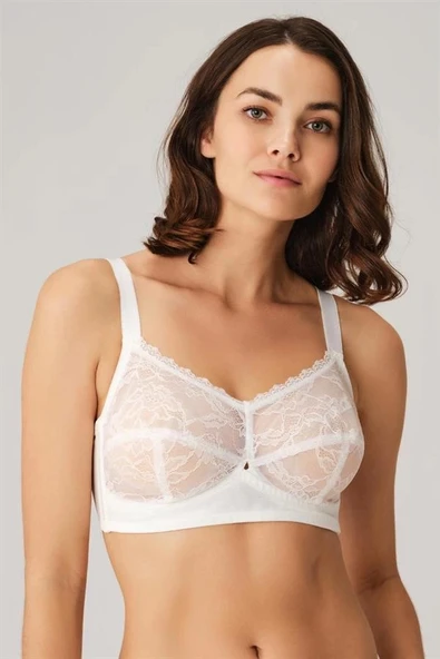 Balenli Desteksiz Dolgusuz Toparlayıcı Dantelli Küçültücü Sütyen ürün görseli