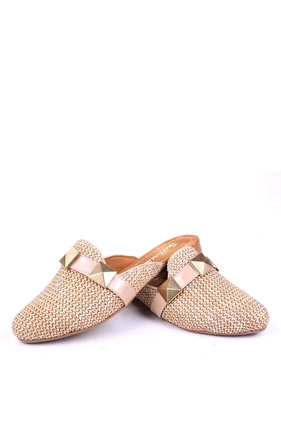 Papuç Sepeti 1860 Hasır Örme Desenli Günlük Kadın Terlik - Resim 6