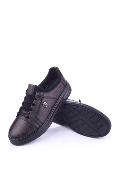 Papuç Sepeti 610 Hakiki Deri Streç Bağcıklı Günlük Erkek Ayakkabı - Resim 10